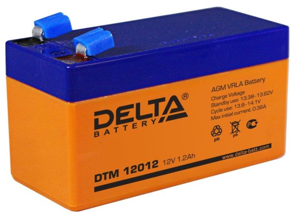 Аккумулятор для ИБП Delta Battery DTM 12012 1,2А/ч-12V - EN - прямая 97x43x58