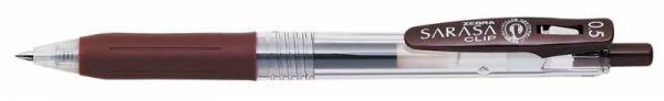 Ручка гелевая ZEBRA SARASA CLIP авт. (JJ15-E) 0,5мм коричневый